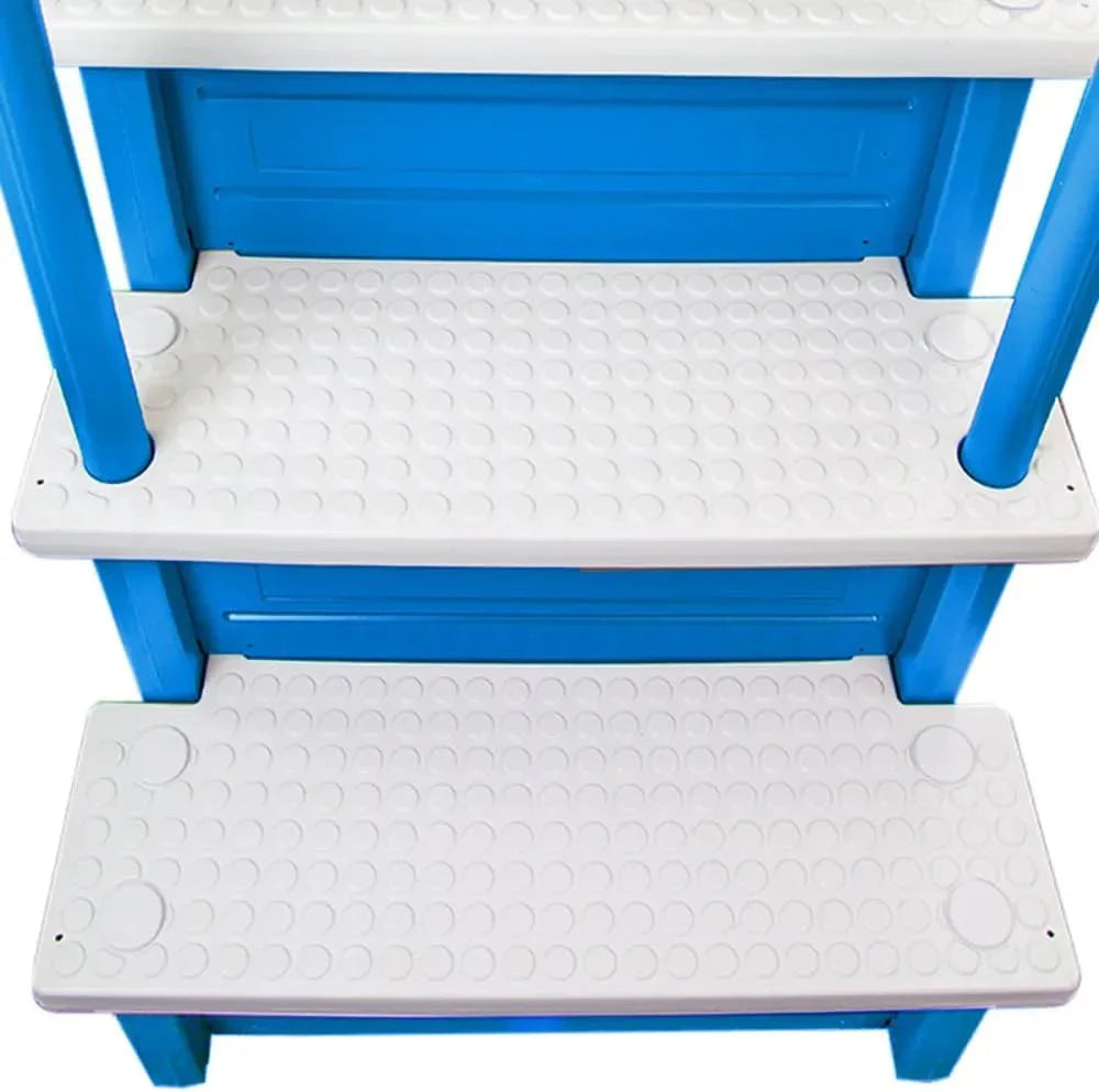 Select Anti-Slip in-Pool Steps | Gray | for Above GroundSwimming Pools | Can Mount to Decks 48" to 54" H | SafetyStairs Capacity Up to 300 lbs