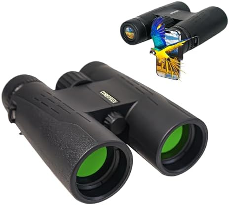 10x42 HD Binoculars for Adults High Powered, Coregreen BAK-4 Prism FMC Lens Professional Binoculars, Large View Binoculars with Clear Low Light Vision for Bird Watching Hunting Hiking Travel Cruise