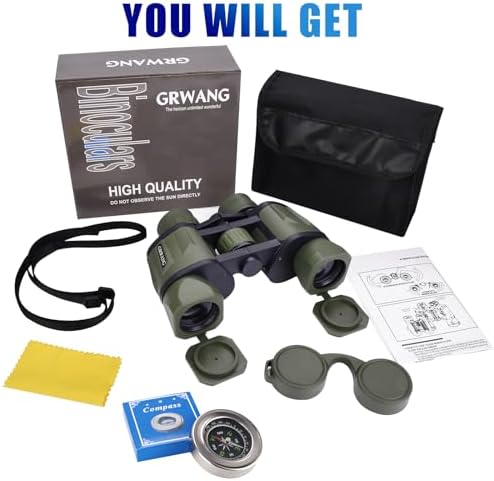 10x40 Professional HD Binoculars for Adults &Kids,Shock Proof Binocular with BAK4 FMC Lens, Large View & Waterproof Binoculars Perfect for Bird Watching, Sports,Hunting,Gifts