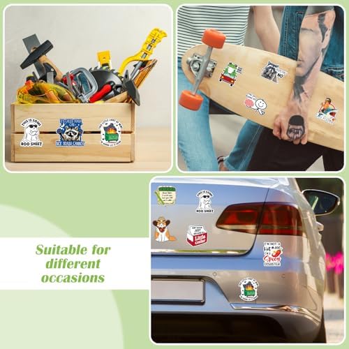 150 Pcs Funny Stickers for Adults Funny Water Bottles Stickers Pack Waterproof Cool Stickers for Laptop, Bumper, Phone, Hard Hats, Wall, Window Decals Decors, 150 Styles