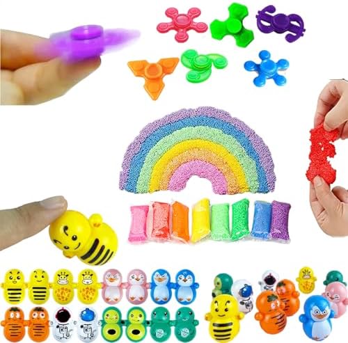 128 Pcs Party Favors for Kids 4-8-12, Fidget Toys, Pinata Stuffers, Treasure Chest Box Toys for Classroom, Goodie Bag Stuffers, Carnival Prize Box Toy for Boys Girls, Easter Egg Filler Gifts Bulk Toys
