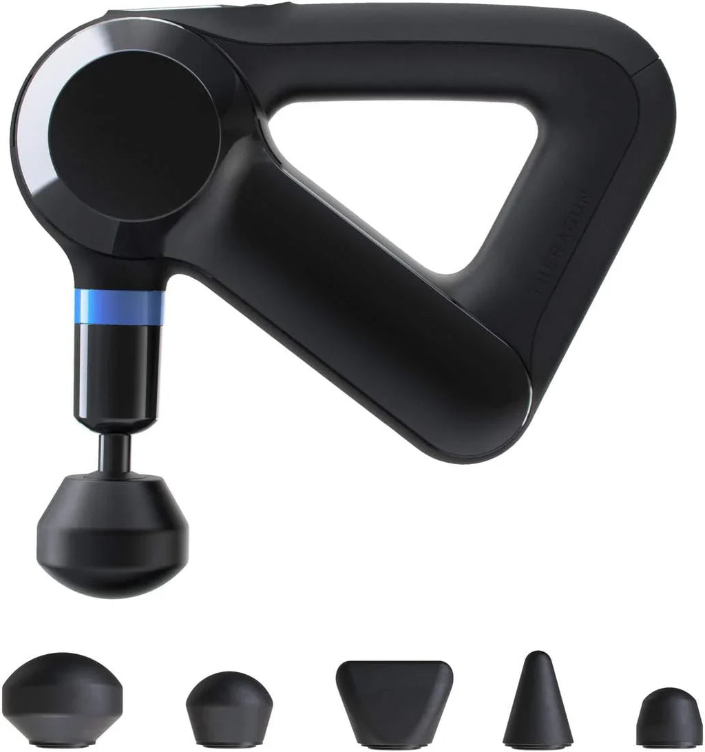 TheraGun Elite Ultra-Quiet Percussion Massage Gun for DeepTissue Muscle Pain Relief, Handheld Electric Massager Perfect forNeck, Back, and Full Body Tension, Bluetooth and USB-CCharging, 5th Gen
