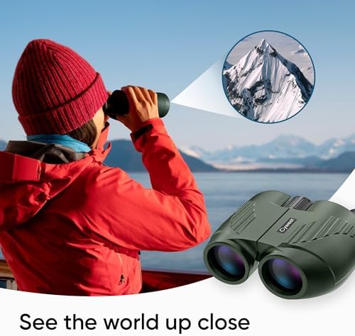 10x25 Compact Binoculars for Adults & Kids - Mini & Lightweight Binoculars for Bird Watching, Hiking, Theater, Concert, Hunting, Birdwatching & Sports - High Powered Binoculars with BAK4 Prism