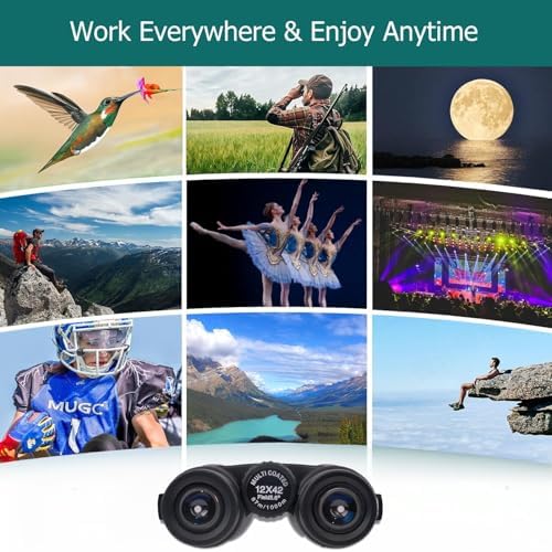 12x42 HD High-Powered Binoculars for Adults - Professional Grade with Advanced Tripod & Phone Adapter, Waterproof Design for Outdoor Travel, Hunting, Birdwatching, and Cruises