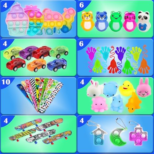 148 Pcs Party Favors for Kids 4-8-12 Assortment Toy,Treasure Box Toys for Classroom Prizes Reward,Carnival Prizes,Goodie Bags Stuffers Pinata Fillers,Stocking Stuffers for Boys and Girls