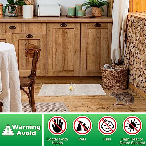 12 Pack Large Super Sticky Glue Traps for Mice and Rats, Rat Glue Traps, Mouse Glue Traps, Mouse Sticky Traps Glue Board for Home Outdoor Indoor Restaurant Office (26" x 11")